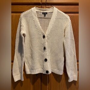 ArtClass Open Stitch Cardigan Sweater Girls Size L (10/12) Cream color